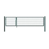 thumbnail of Gartentor Zauntor Einfahrtstor Stabmattenzaun Doppelflügel Grün 800 x 3500