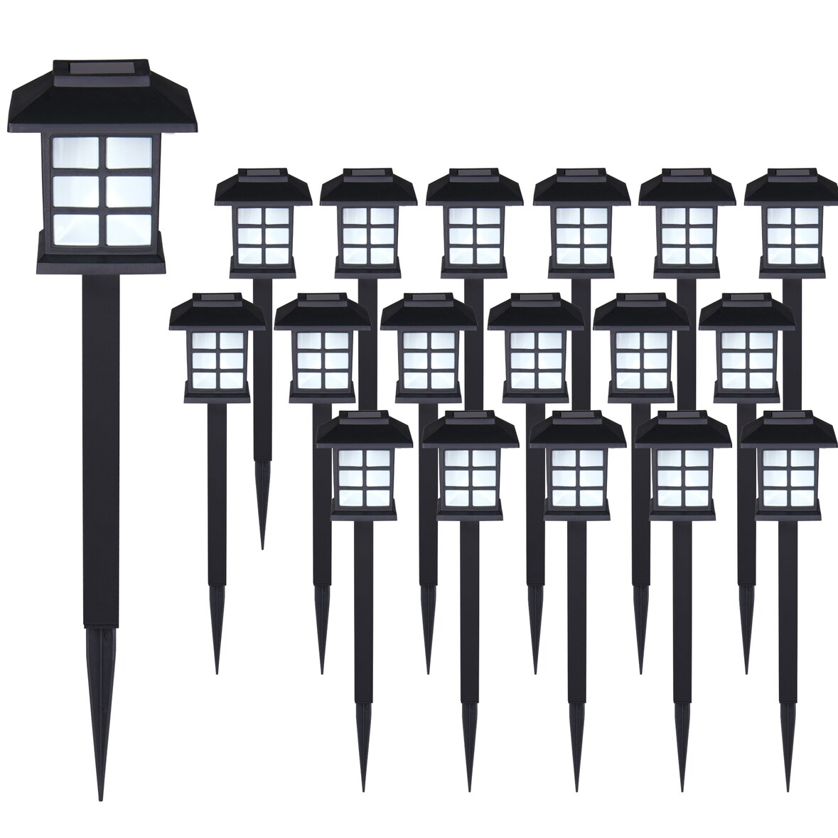 MONZANA® LED Solarlampe 18x Set Wetterfest Solar Akku Garten Solarleuchte Gartenleuchte Außenbereich Outdoor