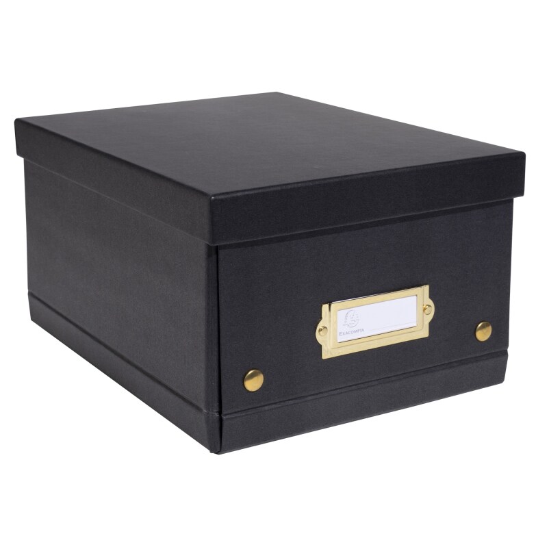 Lot de 5 Boîte de rangement NÉO DÉCO, format A5+, coloris noir