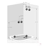 thumbnail of Duschkabine Komplettdusche Fertigdusche Dusche D60-73T1L 120x80 cm ohne 2K Scheiben Versiegelung