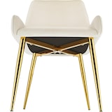 thumbnail of tectake Eetkamerstoel Avane, fluweeloptiek, draagkracht 120 kg - beige, Set van 6 - 405501