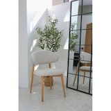 thumbnail of Lot de 2 chaises Skandi en bois massif et assise en tissu chiné gris