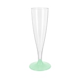 thumbnail of MONOUSO - Herbruikbaar Durable Champagneglazen/flutes 140ml PS groene voet (6 stuks)