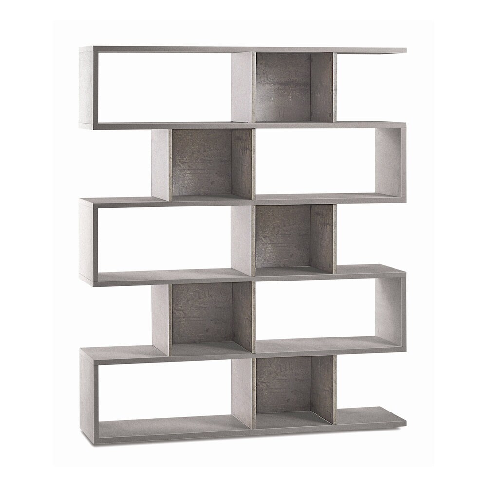 SARMOG LIBRERIA MODULARE H178 L150 KIT in truciolare nobilitato color cemento