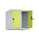 thumbnail of C+P Aufsatzschrank Classic PLUS, 2 Abteile, HxBxT 50x50x50cm, Sicherheitsdrehriegel, Hellgrau/Clowngrün von PROREGAL
