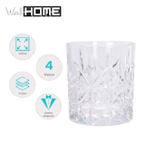 thumbnail of WellHome - Set de 4 Vasos de Cristal con Capacidad de 230 ml Ø7,5x8cm