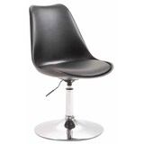 thumbnail of Conjunto de 4 cadeiras de jantar em plástico Maverick preto/cromo