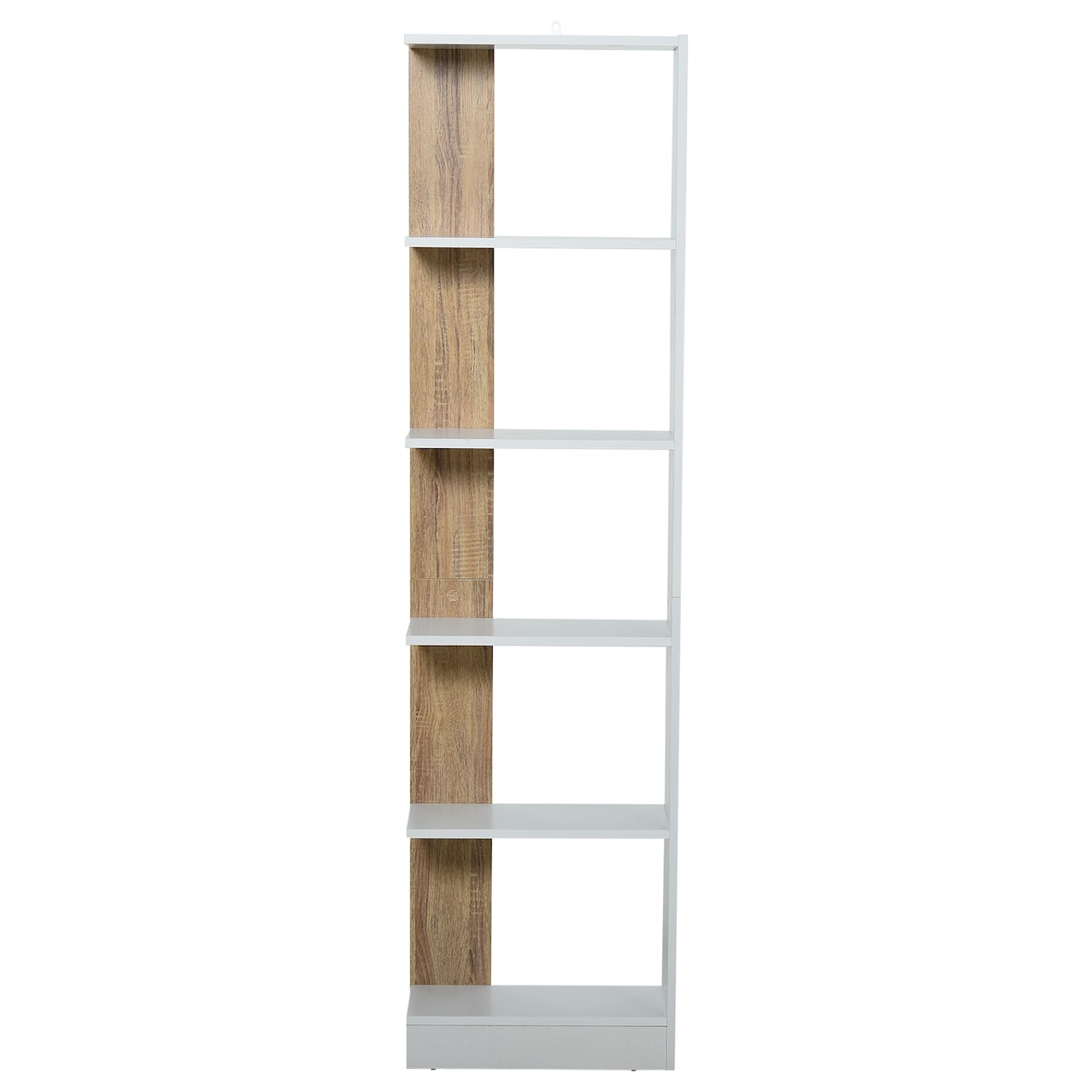 HOMCOM Scaffale Libreria a Parete in Legno Color Rovere con Ripiani