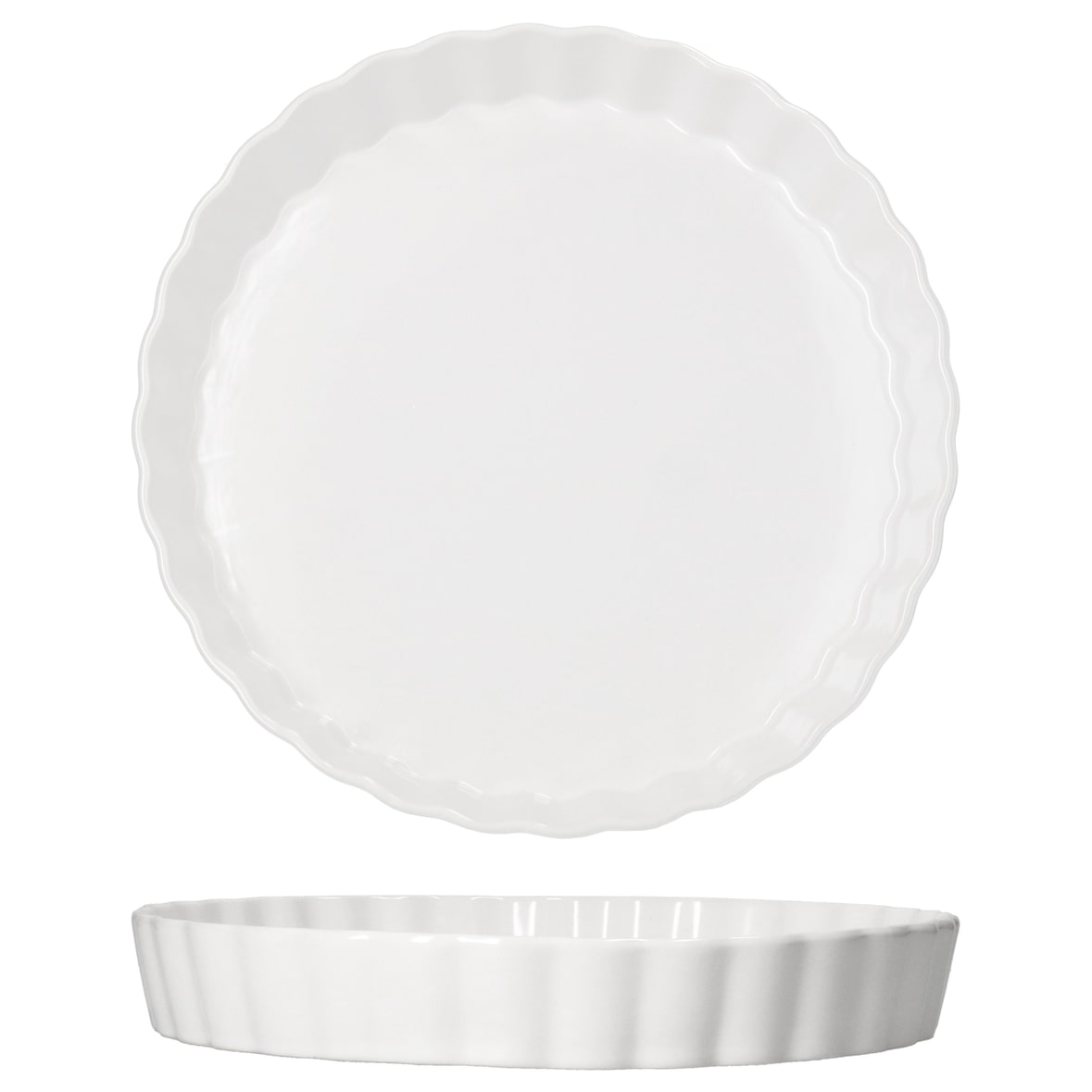 Veggi Quicheform Ø28cm rund weiß aus Porzellan – 24302053