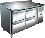 thumbnail of Gastro Edelstahl Kühltisch Kühltheke 4 Schubladen 314 L -2/+8°C Aufkantung