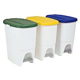 thumbnail of Cubos con pedal Pedalbin Ecológico 25 litros. (Lote de 3 unidades: amarillo, verde y azul)
