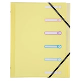 thumbnail of Exacompta 56170E 10x Fächermappe für A4 aus Polypropylen mit Gummizug, 3 Klappen und 6 Fächern, Chromaline Pastell - Farben sortiert