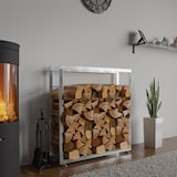 thumbnail of Kaminholzständer Keri V2 Edelstahl edelstahl/25x100x100 cm