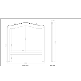 thumbnail of Tête de lit Apolline 90 cm -  Blanc Autre Bois Amadeus 102x4 cm