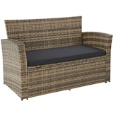 thumbnail of tectake Salon de jardin Modena 3+2+1 avec housse de protection - marron naturel - 403719