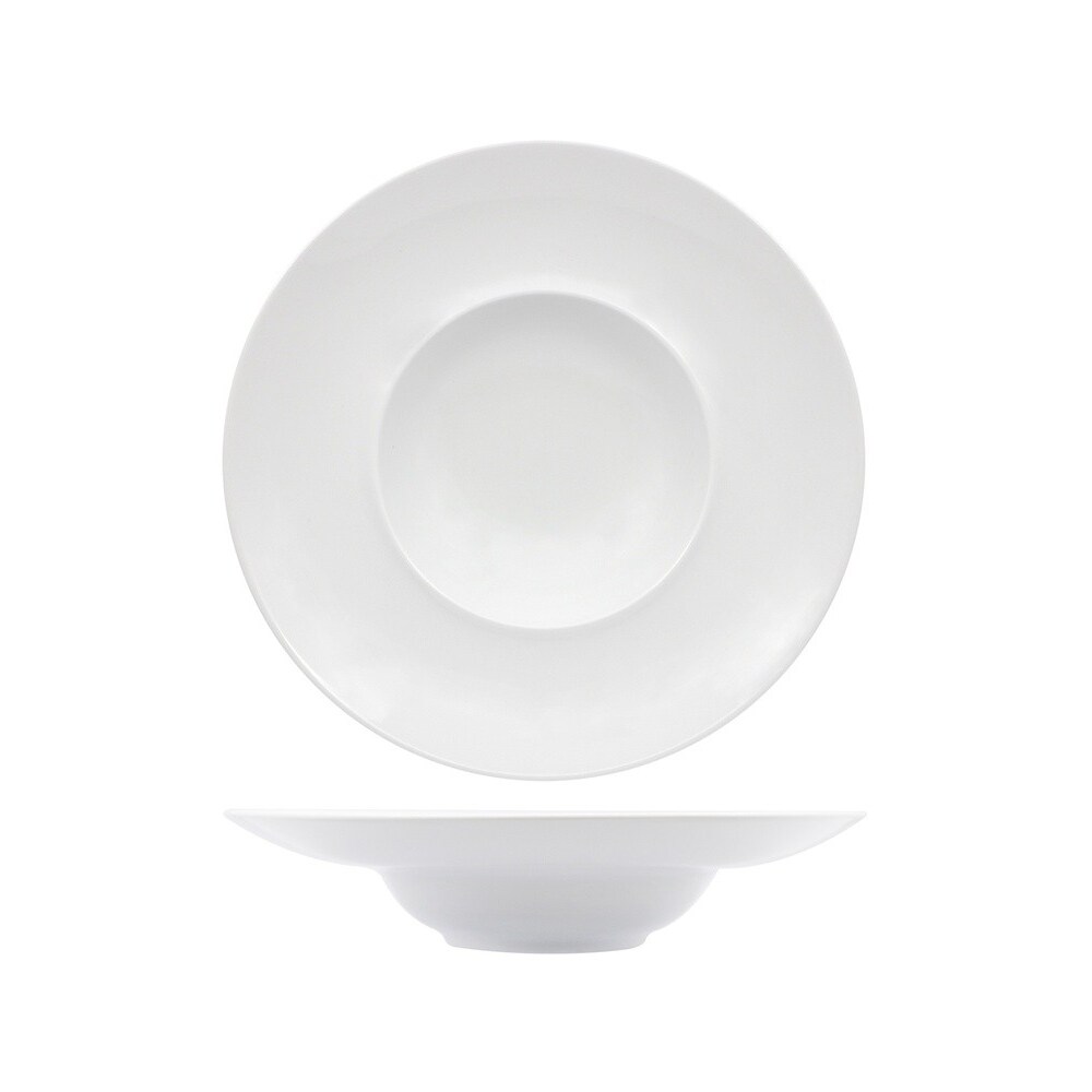 Florence Pastabowl Invito Largo Ø Cm 28 Interno Ø Cm 14,5 Lioness Porcellana Bianca Confezione Da 6