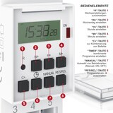 thumbnail of BEARWARE Zeitschaltuhr digital - für DIN Hutschienen im Verteilerschrank Schalttafeln - 2 Klemmen Input, 3 Klemmen Output - 16A/3680W