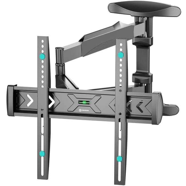 ONKRON Appendi TV a Muro per TV da 40-75 pollici, fino a 35 kg, Girevole e Inclinabile, VESA 400x400 mm, NP47-B Nero