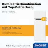 thumbnail of Exquisit Kühl-Gefrierkombination KGC270-45-040E weiss, 206 l Fassungsvermögen