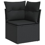 thumbnail of vidaXL 14-tlg. Garten-Sofagarnitur mit Kissen Schwarz Poly Rattan