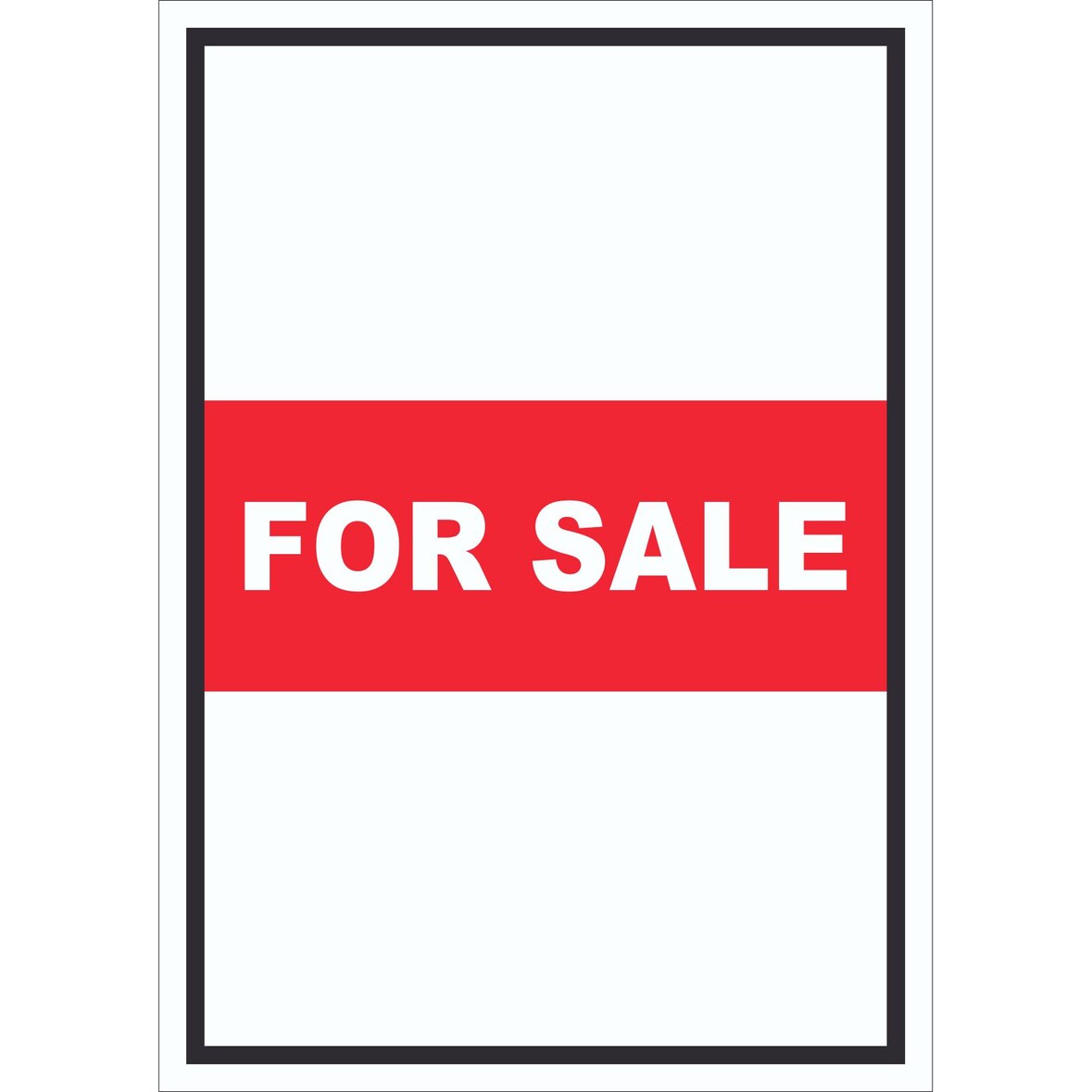 For Sale Schild mit Text Verkaufsschild hochkant A3 (297x420mm)