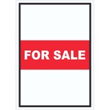 thumbnail of For Sale Schild mit Text Verkaufsschild hochkant A3 (297x420mm)