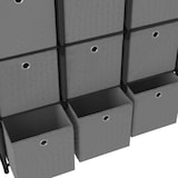 thumbnail of vidaXL Kast met 15 vakken met boxen 103x30x175,5 cm stof zwart