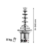 thumbnail of Fontaine à chocolat inox avec 6 étages - 84 cm | Qdm - SBCH6