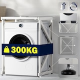 thumbnail of DELUKE® Stapelgestell für Wäschetrockner auf Waschmaschine RALF Stahlgestell 300kg Tragkraft Waschmaschinengestell Waschmaschinenregal Überbau, Weiß