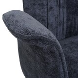 thumbnail of 2er-Set Esszimmerstuhl HWC-N99, drehbar Armlehne Auto-Return, Stoff/Textil Chenille (340g/m²) Öko-Tex ~ dunkelgrau