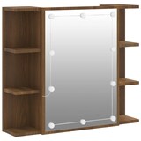 thumbnail of vidaXL Spiegelschrank mit LED Braun Eichen-Optik 70x16,5x60 cm