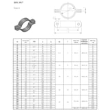 thumbnail of Rohrschelle nach DIN 3567 Form A Edelstahl, Durchmesser (innen):20 mm