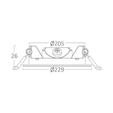 thumbnail of 18w LED Slim Decken Einbau Spot in Weiß|rund|dimmbar|Ø229x26mm|Warmweiß|1800 Lumen