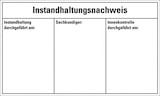Ein Wartungsnachweisformular.