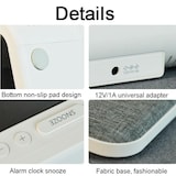 thumbnail of Lampe De Chevet 3 En 1 Avec Chargeur Sans Fil Et Réveil Écran LCD Blanc YONIS