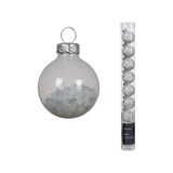 thumbnail of 9 Weihnachtskugeln Glas mit Sternen gefüllt 3cm kleine Christbaumkugeln Weihnachtsbaumkugeln Christbaumschmuck Weihnachtsbaumschmuck Weiß transparent