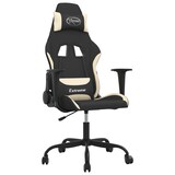 thumbnail of vidaXL Gaming-Stuhl Schwarz und Creme Stoff
