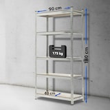 thumbnail of Scaffale Magazzino Alta Portata 875 Kg argento/90x40x180 cm
