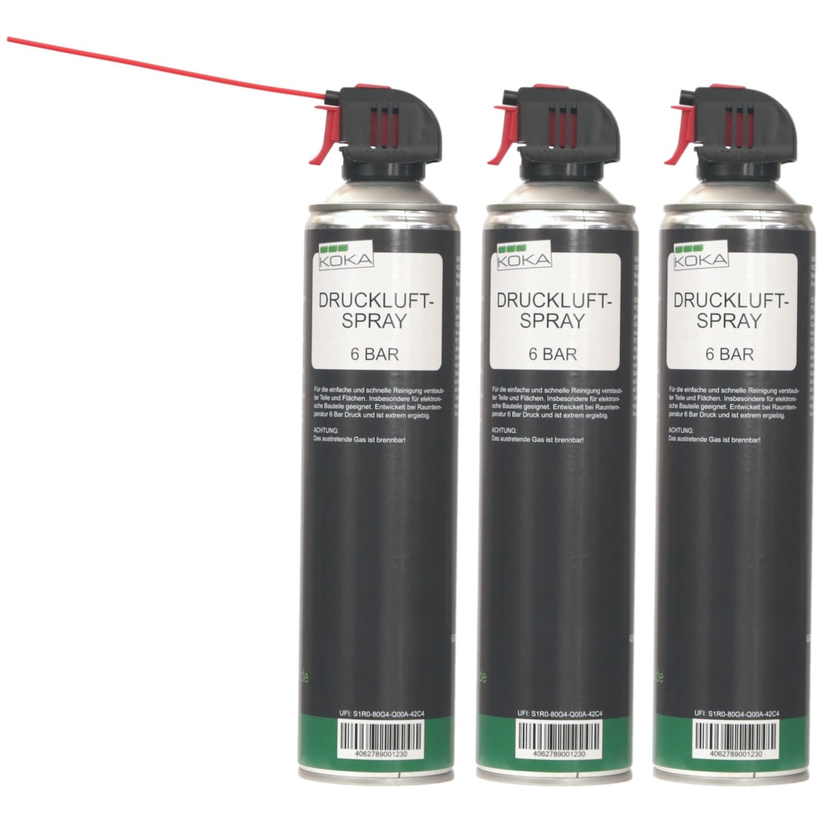 3x Druckluftspray 6 Bar