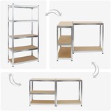 thumbnail of PROREGAL MegaDeal 3x étagère robuste RAGNAR, HxLxP 180x90x40cm, Charge du compartiment 175kg, Galvanisé, Étagère de garage, étagère de cave