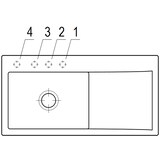 thumbnail of Villeroy&Boch Rechteckiges Spülbecken, Küchenspüle Subway Style 60 Ivory CeramicPlus 1000x510mm, Unterschrankbreite 60 cm