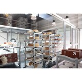 thumbnail of Carro porta bandejas plegable de 540 x 650 x 1900 mm. (h)  Para cajas o bandejas N.E. de hasta 235 mm. (h) 6 niveles GRIS, RUEDAS DE PP