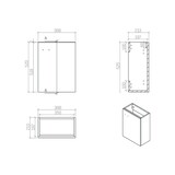 thumbnail of Weiß Waschplatz Waschbecken Schrank + Spiegel WC Gäste Toilette Badmöbel klein