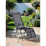 thumbnail of aro verstellbarer Liegestuhl/Relaxsessel klappbar, Stahl/Textilen-Bespannung, schwarz