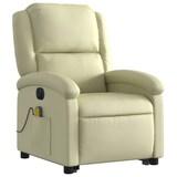 thumbnail of vidaXL Massagesessel mit Aufstehhilfe Elektrisch Creme Echtleder
