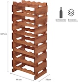 thumbnail of Weinregal VINOTECA FLEX PRO | HxBxT 107x46x28cm | 32 Flaschen auf 8 Ebenen | Massives Kiefernholz | Braun geölt