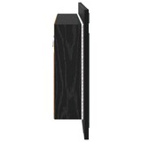 thumbnail of Helloshop26 - Moderner wandmontierter Badezimmerspiegelschrank mit Ablagen 80 x 12 x 45 cm aus schwarzem Eichenholzwerkstoff 02_0054530
