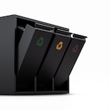 thumbnail of Ordnungshüter 3 Mülleimer 45 Liter 3 Eimer Recycling Wandinstallation Schwarz