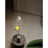 thumbnail of Lámpara colgante LED empotrable cónica Ark de 3000K y 6W, diseño moderno transparente y marco con acabado negro para iluminación interior.