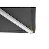 thumbnail of METRO PROFESSIONAL Demi-parasol rectangulaire, acier/aluminium, 2.1 x 1.3 m, avec manivelle, hydrofuge, gris/platine